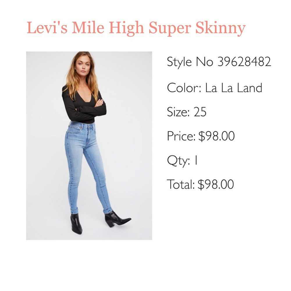 Levi’s Mile High Super Skinny